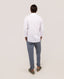 EL GANSO WHITE GARMENT DYED BUTTON DOWN LINEN SHIRT