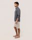 EL GANSO GARMENT DYED BUTTON DOWN LINEN SHIRT GRAY