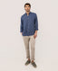 EL GANSO GARMENT DYED BUTTON DOWN LINEN SHIRT NAVY