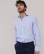 EL GANSO LIGHT BLUE STRIPED LINEN SHIRT