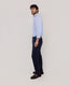 EL GANSO LIGHT BLUE STRIPED LINEN SHIRT