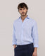 EL GANSO LIGHT BLUE STRIPED LINEN SHIRT