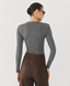 ACCESS FASHION LONG-SLEEVED BLOUSE WITH PADDED SHOULDERS