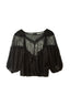 SHEER BLOUSE WITH LACE