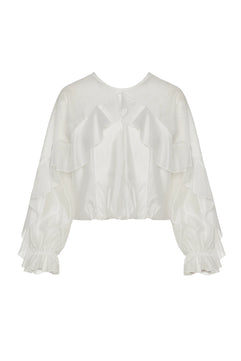 BALLON BLOUSE WITH RUFFLES