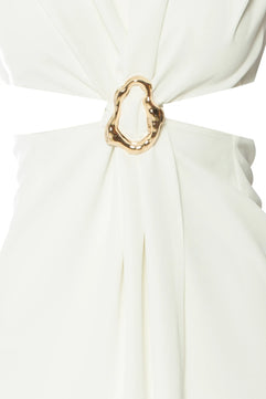 MIDI DRESS WITH CUT OUT AND HOOP