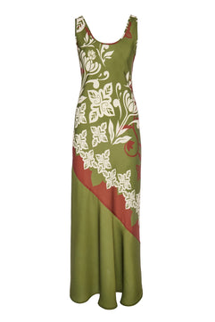MAXI SLEEVELESS PRINTED DRESS