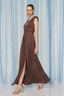 MAXI SLEEVELESS GATHERED DRESS - GOLD LABEL