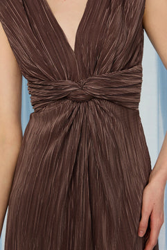 MAXI SLEEVELESS GATHERED DRESS - GOLD LABEL