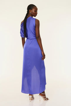 MAXI ASYMMETRIC DRESS WITH ONE SHOULDER - GOLD LABEL