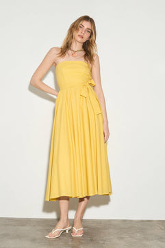 STRAPLESS MIDI DRESS - GOLD LABEL