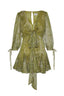 MINI PRINTED WRAP DRESS - GOLD LABEL