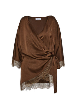 WRAPPED KIMONO WITH LACE - GOLD LABEL
