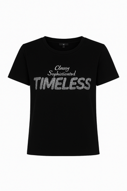CLASSY LOGOED MONOCOLORED ROUND NECK T-SHIRT - T-SHIRT ANAISSE