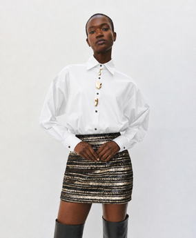 ACCESS FASHION SHIRT WITH METALLIC DETAILS