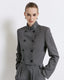HERRINGBONE CROPPED BLAZER WITH BUTTONS