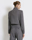 HERRINGBONE CROPPED BLAZER WITH BUTTONS