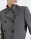 HERRINGBONE CROPPED BLAZER WITH BUTTONS