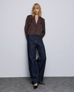 CROPPED DOUBLE-BREASTED BLAZER