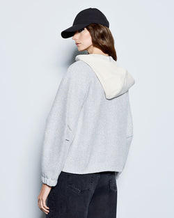BOMBER JACKET HERRINGBONE WITH POCKETS