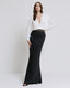 DRAPED BLOUSE WITH A V NECKLINE