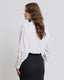 DRAPED BLOUSE WITH A V NECKLINE