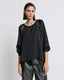 SATIN BLOUSE WITH ORGANZA