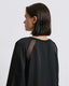 SATIN BLOUSE WITH ORGANZA