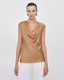 SLEEVELESS TOP WITH A DRAPED NECKLINE