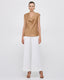 SLEEVELESS TOP WITH A DRAPED NECKLINE