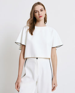BLOUSE WITH CUT-OUT SLEEVES