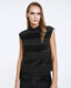 SLEEVELESS TOP WITH SEQUIN DETAILS