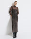 MAXI TURTLENECK DRESS WITH A SNAKE PRINT
