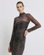 MAXI TURTLENECK DRESS WITH A SNAKE PRINT