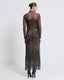 MAXI TURTLENECK DRESS WITH A SNAKE PRINT