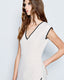 WRAP DRESS WITH A V NECKLINE