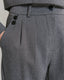 ΗERRINGBONE PLEATED PANTS