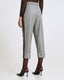 STRIPED PANTS WITH TURN-UP HEMLINES