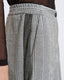 STRIPED PANTS WITH TURN-UP HEMLINES