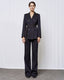STRIPED PANTS WITH A BLACK DETAIL