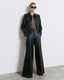SHIMMERY TEXTURED FLARE PANTS
