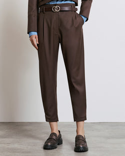 HIGH-WAIST PANTS WITH A BELT