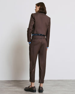 HIGH-WAIST PANTS WITH A BELT