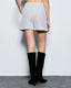 HIGH-WAIST HERRINGBONE SHORTS