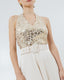 JUMPSUIT WITH A LEOPARD SEQUIN PATTERN