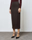 STRIPED MIDI SKIRT