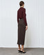 STRIPED MIDI SKIRT