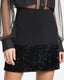 MINI SKIRT WITH A SEQUIN DETAIL