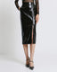 VINYL MIDI SKIRT WITH A ZIPPER
