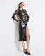 VINYL MIDI SKIRT WITH A ZIPPER